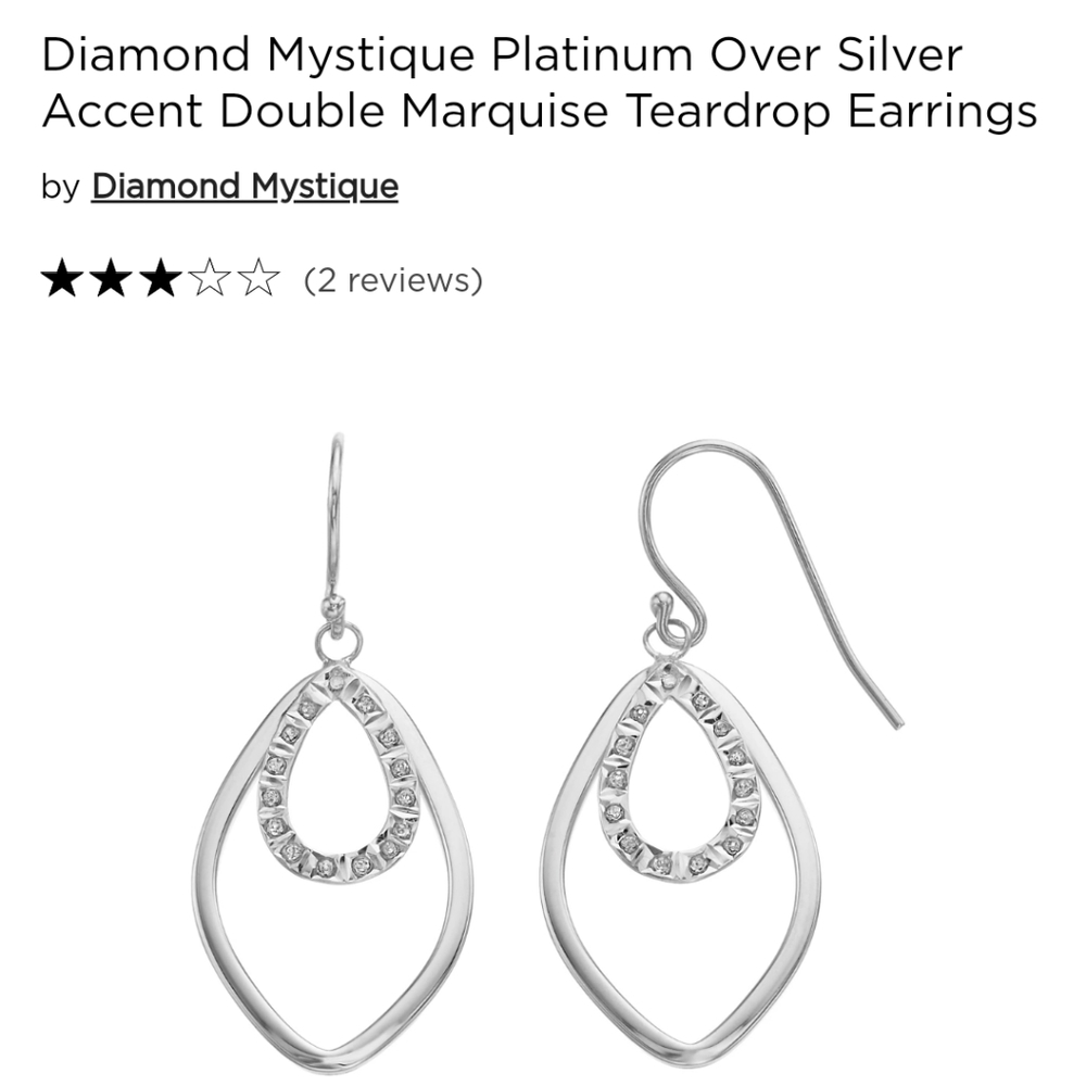 Stunning teardrop diamond earrings